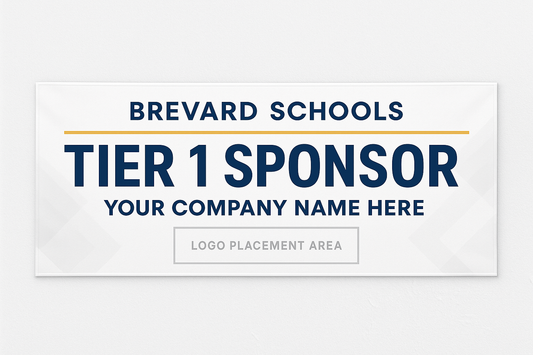 Customized School Banner with Tier 1 in the name.  This is for store where people or companies can purchase marketing items and put their name / company logo in the products.  This is a Tier 1 school banner, so i want to create 3 that are the same, but have Tier 1, Tier 2, Tier 3 to separate them