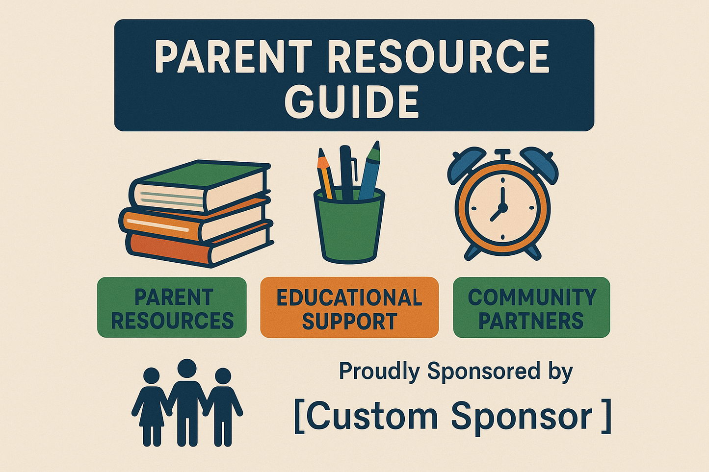 parent resource guide with custom sponsor